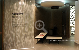 Alrox-DesignPaneele mit Figurenschliff von StoneslikeStones für Gastronomie, Hotel, Messe, Ladenbau und modernes Wohnen