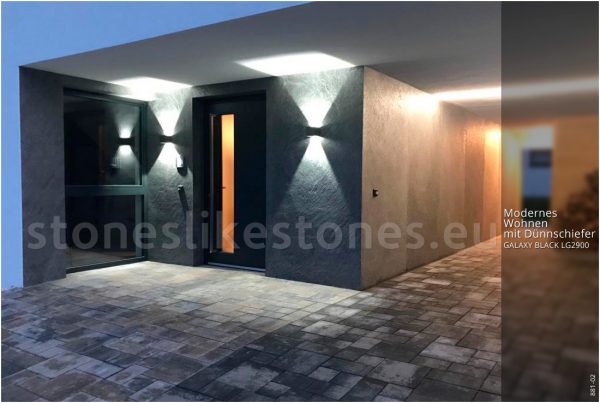 StoneslikeStones 884-00 – Dünnschiefer-Fassade Galaxy Black LG2900