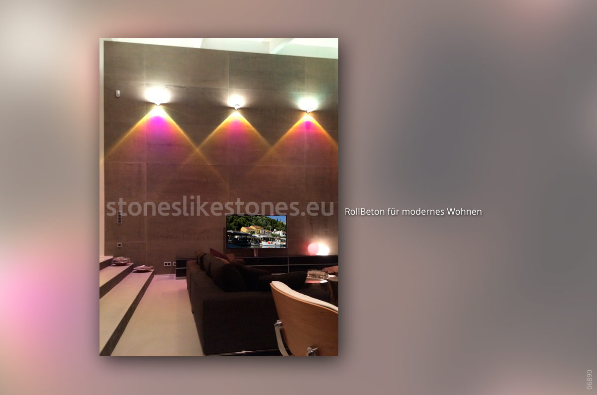 Betondekor StoneslikeStones 06890 – Betontapete Betoneffekt Wohndesign TV
