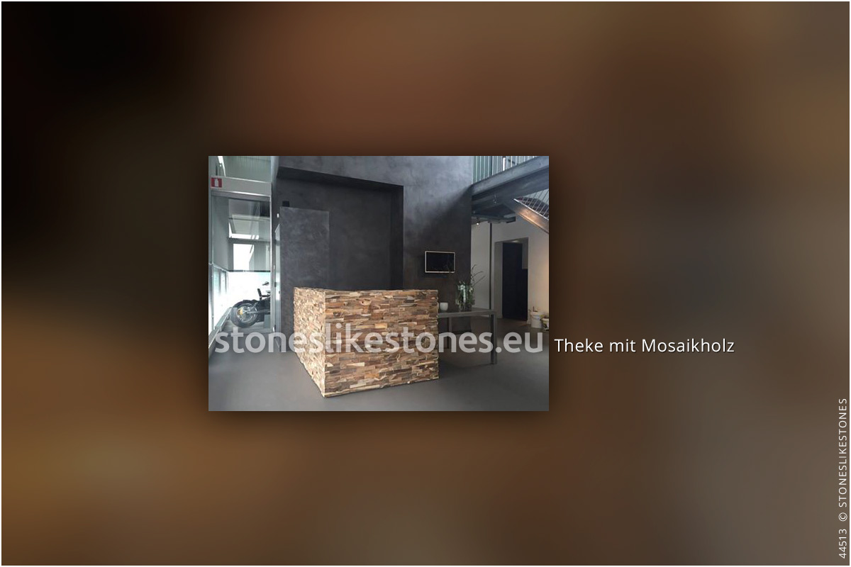 StoneslikeStones Mosaikholz 44513 – Holzpaneele Echtholz Thekendesign