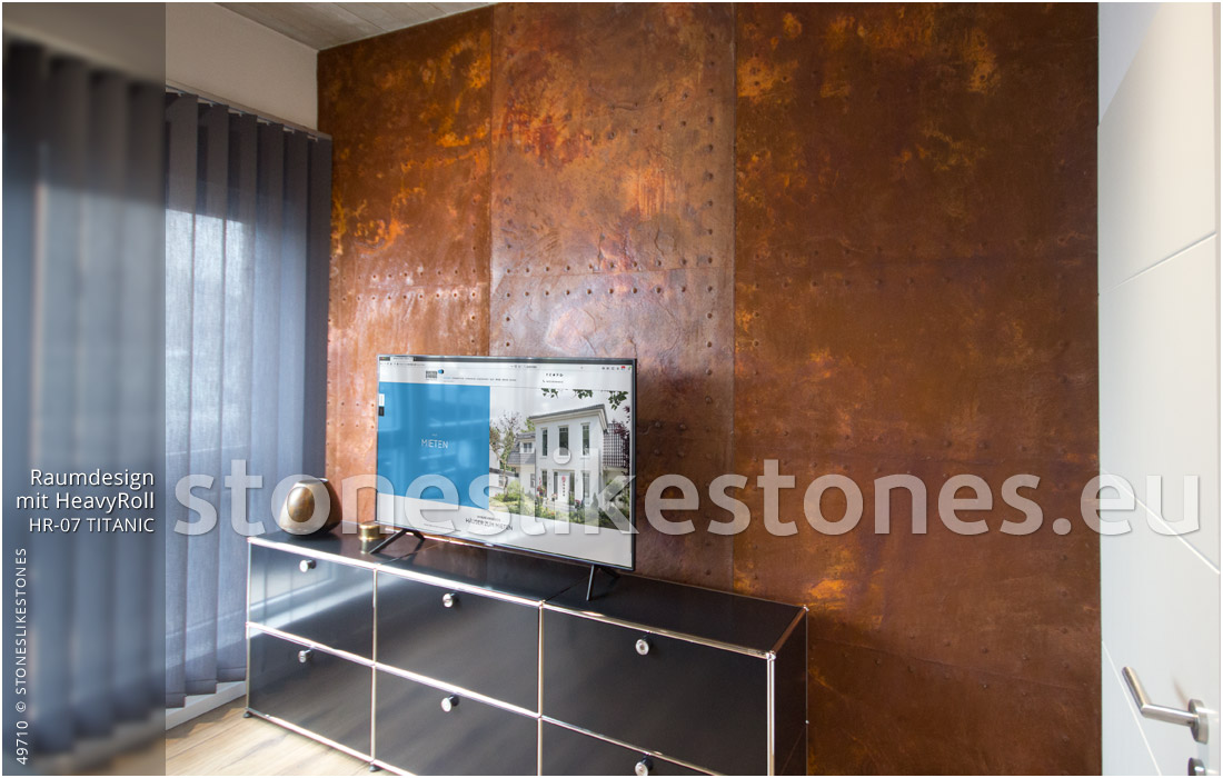 StoneslikeStones 49710_–_Konferenzzimmer Raumdesign mit Eisenrostdekor-Wand