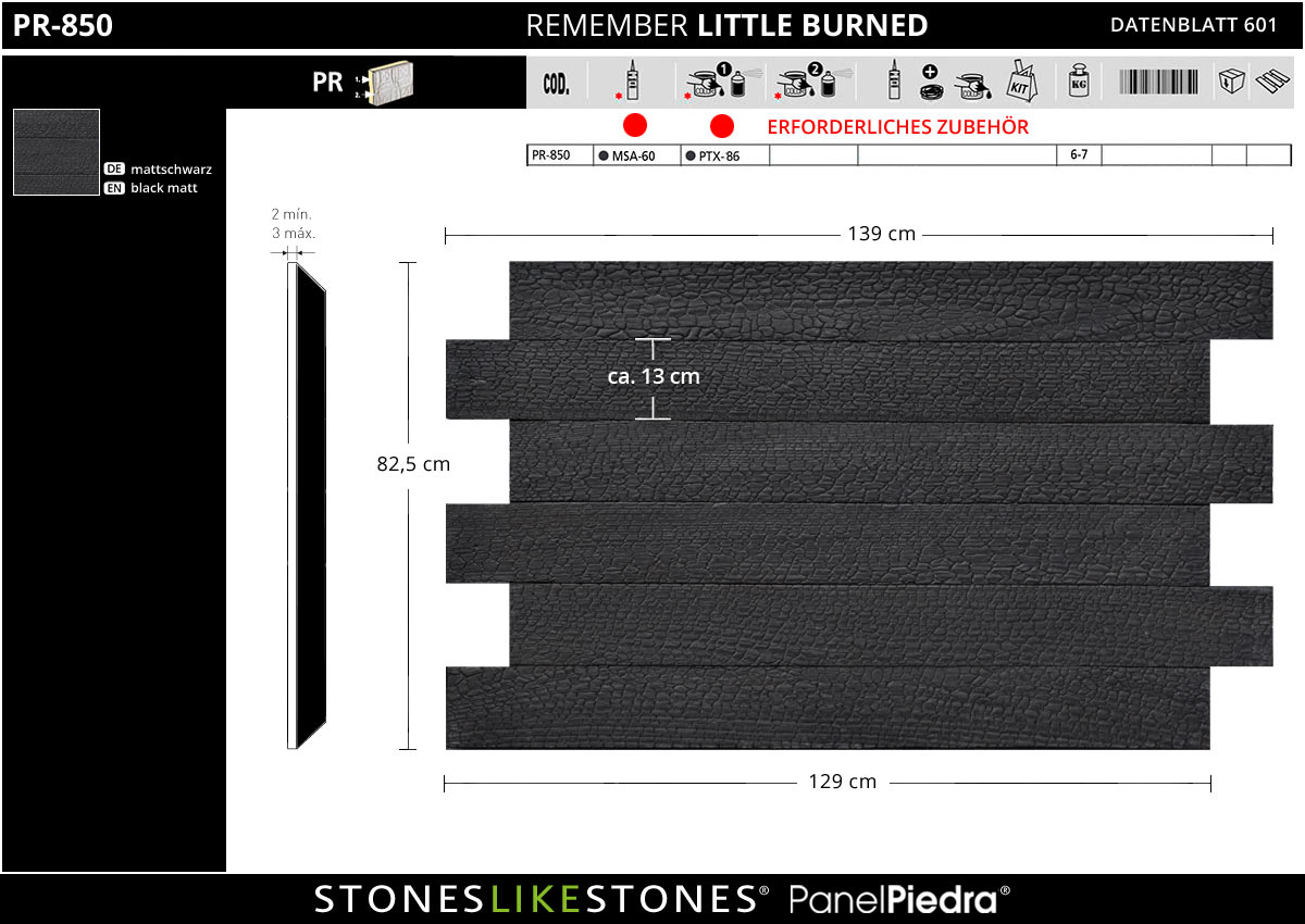 StoneslikeStones PanelPiedra CEMENTOS PR-930 Tabla TECH
