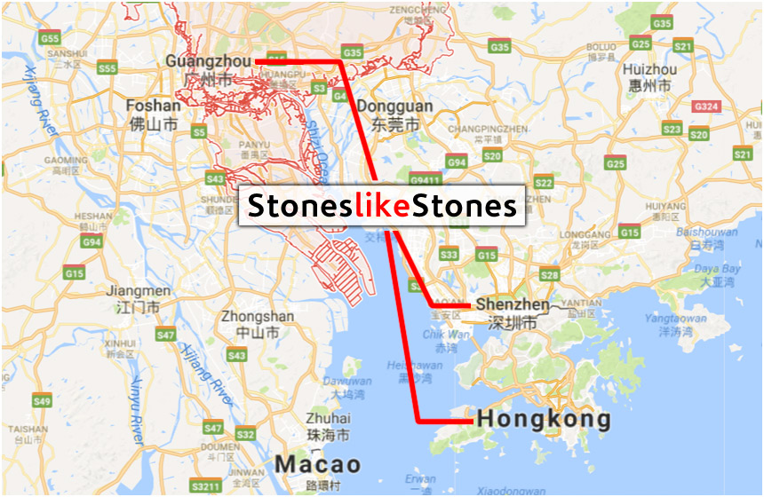Karte StoneslikeStones Hongkong Shenzhen Guangzhou
