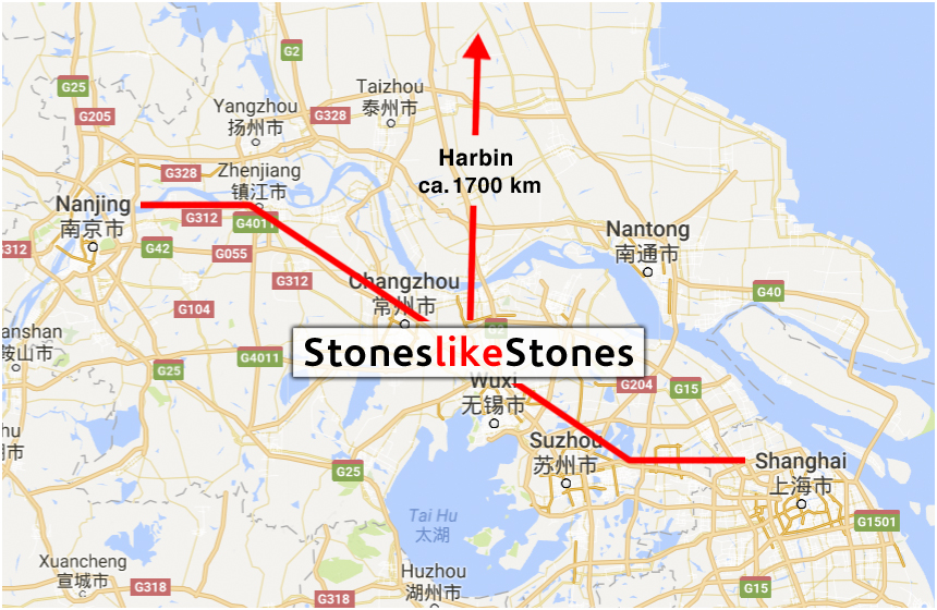 Karte StoneslikeStones Guangzhou Nanjing Shanghai