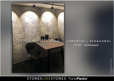 StoneslikeStones 22787 – PanelPiedra CEMENTOS PR-960 HEXAGONAL – Kuechenwand