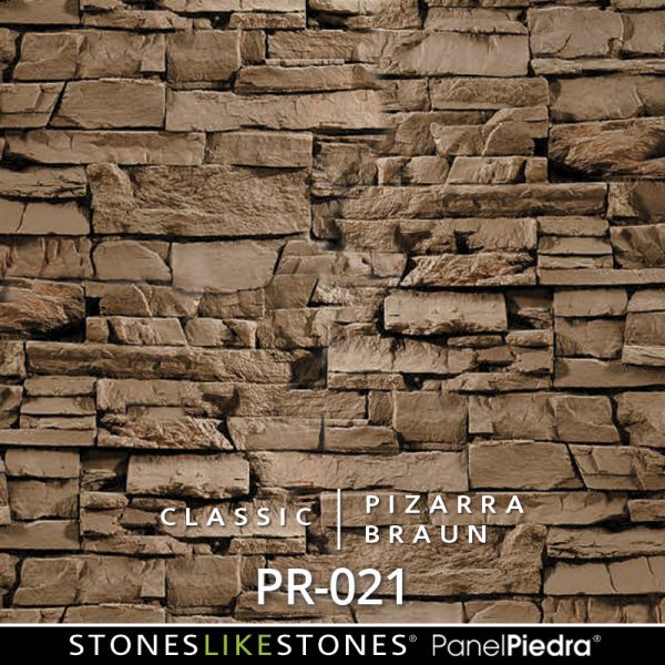 StoneslikeStones PanelPiedra PR-021 PIZARRA braun