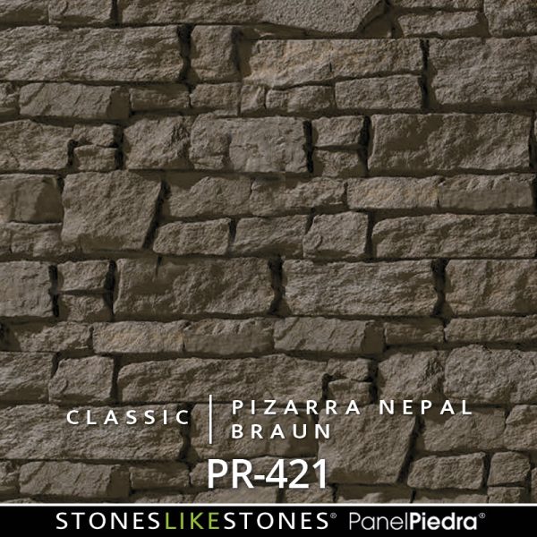 StoneslikeStones PanelPiedra PR-421 PIZARRA NEPAL braun