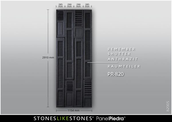 StoneslikeStones PanelPiedra PR-820 Remember SHUTTER anthrazit – Muster Abb. 82005