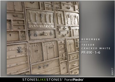 StoneslikeStones PanelPiedra PR-890 1-6 Remember TRESOR cracked white – Detailansicht Abb. 89017