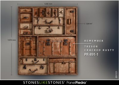 StoneslikeStones PanelPiedra PR-891-1 Remember TRESOR cracked rusty – Muster Abb. 89101
