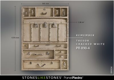 StoneslikeStones PanelPiedra PR-890-4 Remember TRESOR cracked white – Muster Abb. 89004