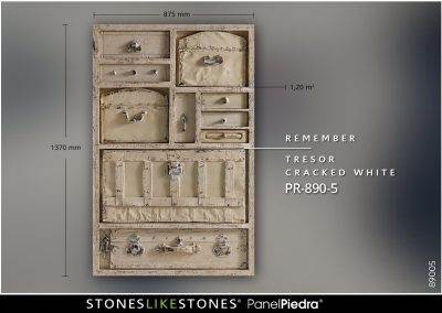 StoneslikeStones PanelPiedra PR-890-5 Remember TRESOR cracked white – Muster Abb. 89005