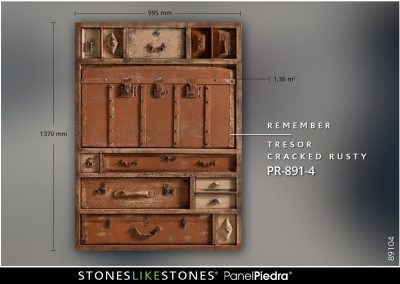 StoneslikeStones PanelPiedra PR-891-4 Remember TRESOR cracked rusty – Muster Abb. 89104