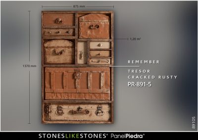 StoneslikeStones PanelPiedra PR-891-5 Remember TRESOR cracked rusty – Muster Abb. 89105