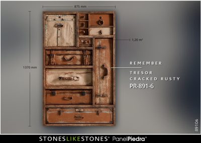 StoneslikeStones PanelPiedra PR-891-6 Remember TRESOR cracked rusty – Muster Abb. 89106