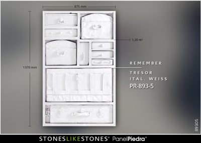 StoneslikeStones PanelPiedra PR-893-5 Remember TRESOR ital. weiss – Muster Abb. 89305