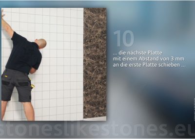 StoneslikeStones MetroTile 23310 – Montage – Fugenanstoss