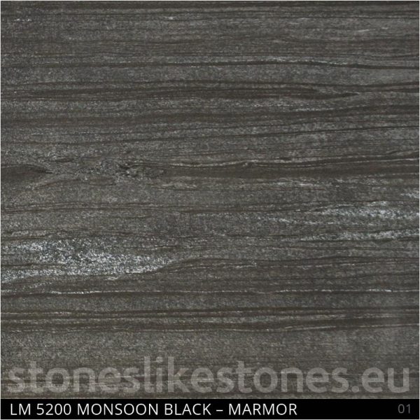 StoneslikeStones Dünnschiefer Marmor LM5200 MONSOON BLACK - 01 - Muster - Download mit Rechtsklick