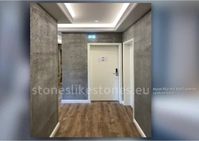 StoneslikeStones Travertin – 51770 – Wandbelag im Hotel Bunds