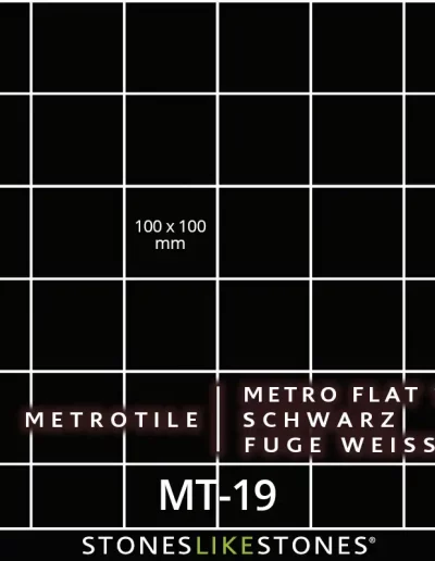 StoneslikeStones MetroTile MT-19 - METRO FLAT 100 schwarz - Download mit Rechtsklick