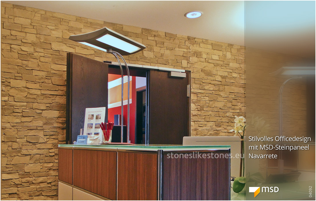 StoneslikeStones Steinpaneel Office 04092 – Steinpaneel 312 Navarrete Terrosa – Empfang