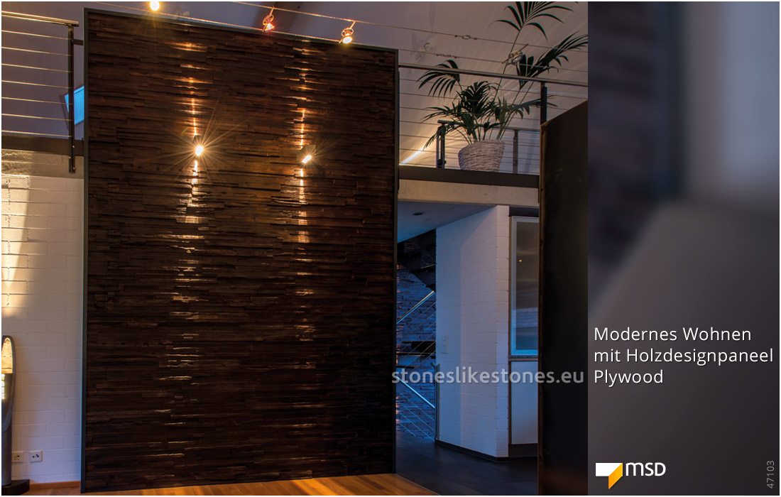 Plywood Holzdesign-Paneel Holzoptik Holzeffekt 3D-Holzpaneel Mosaikholz