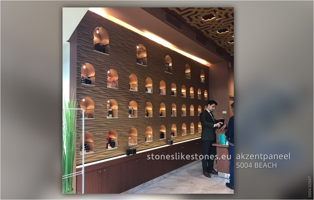 StoneslikeStones Akzentpaneel 02047 – 5004 BEACH – Ladenbau Parfuemerie