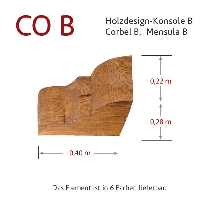 StoneslikeStones Holzdesign MSD – Holzdesign-Konsole CO B mit Bemaßung – Download mit Rechtsklick