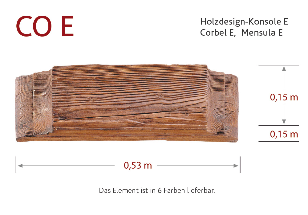 StoneslikeStones Holzdesign MSD – Holzdesign-Konsole CO E mit Bemaßung – Download mit Rechtsklick