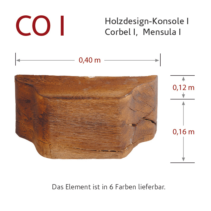 StoneslikeStones Holzdesign MSD – Holzdesign-Konsole CO I mit Bemaßung – Download mit Rechtsklick