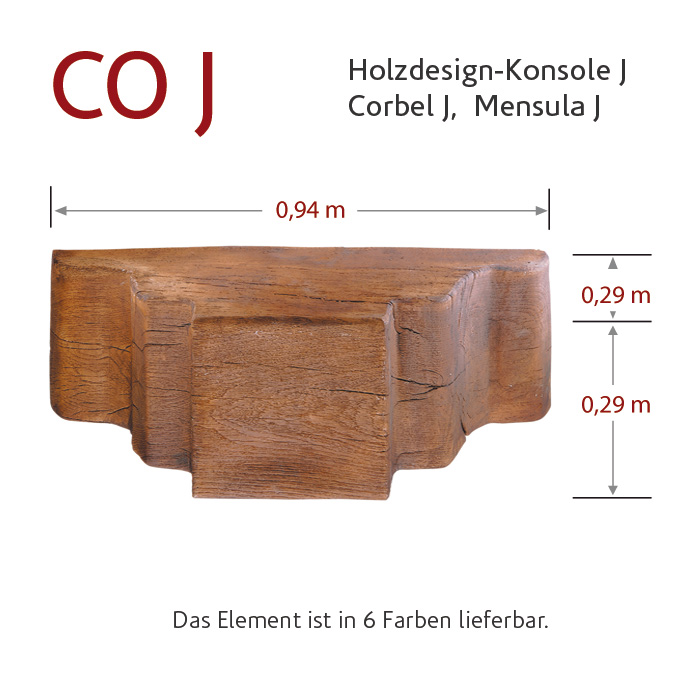 StoneslikeStones Holzdesign MSD – Holzdesign-Konsole CO J mit Bemaßung – Download mit Rechtsklick