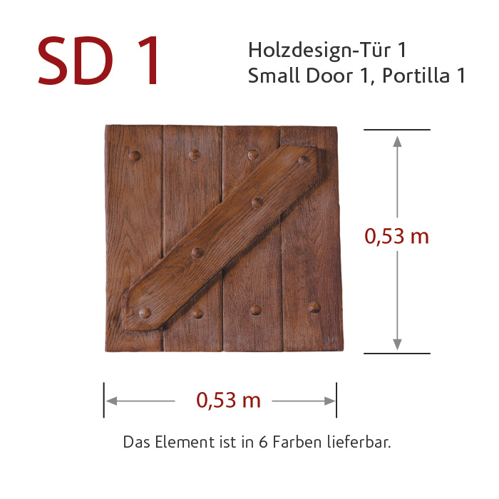 StoneslikeStones Holzdesign MSD – Kleine Tür 1 mit Bemaßung – Download mit Rechtsklick