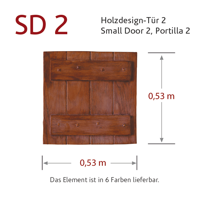 StoneslikeStones Holzdesign MSD – Kleine Tür 2 mit Bemaßung – Download mit Rechtsklick
